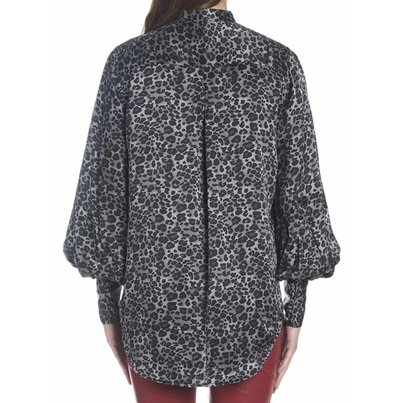 EQUIPMENT Animal Leopard Print Silk Boleyn Bouse S​ - Picture 8 of 16